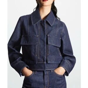 Cos Cropped Denim Utility Jacket